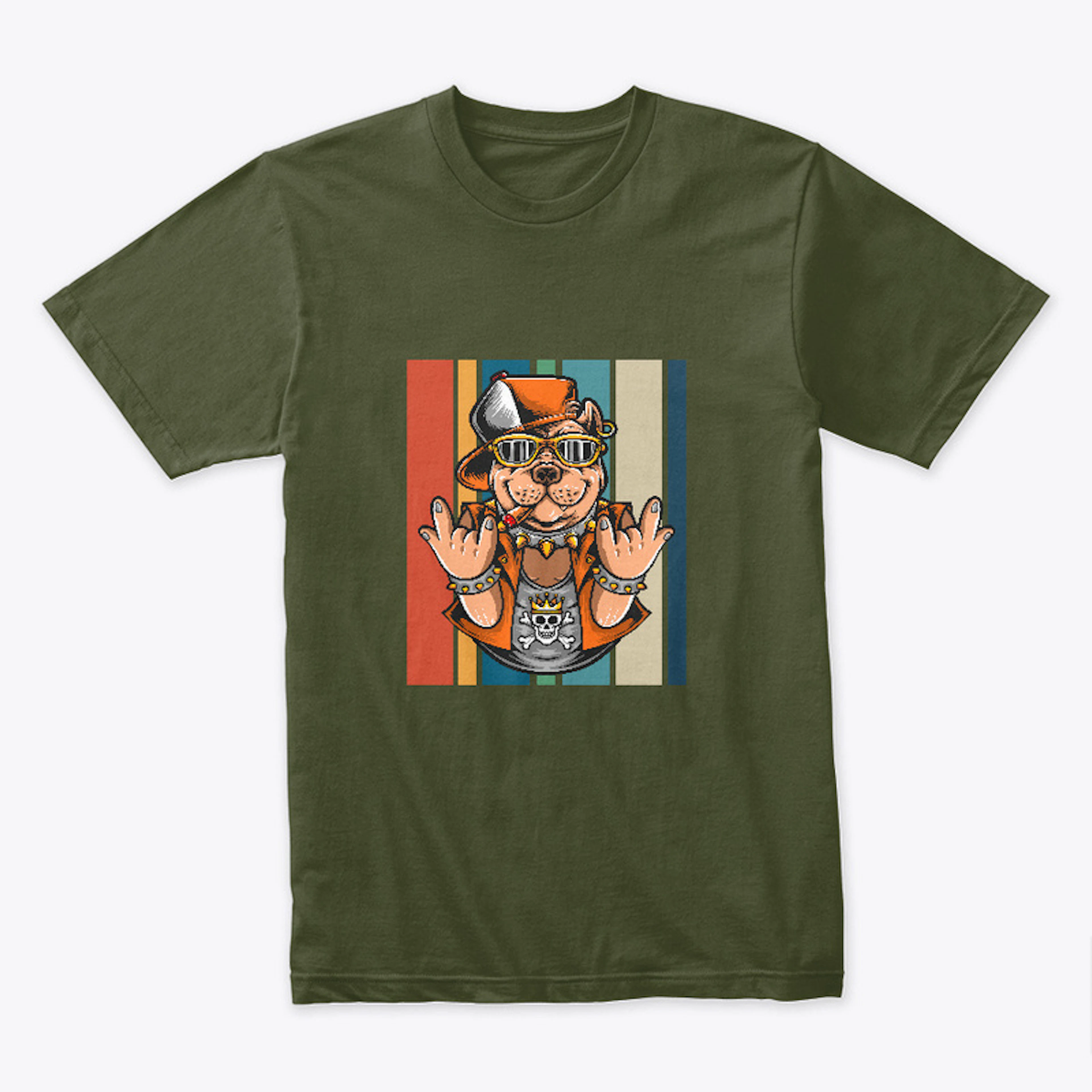 Men - Hipster CrazyDog t-shirt