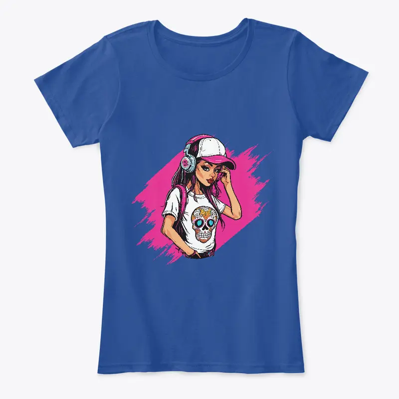 Women - Crazy Hipster Girl T-Shirt