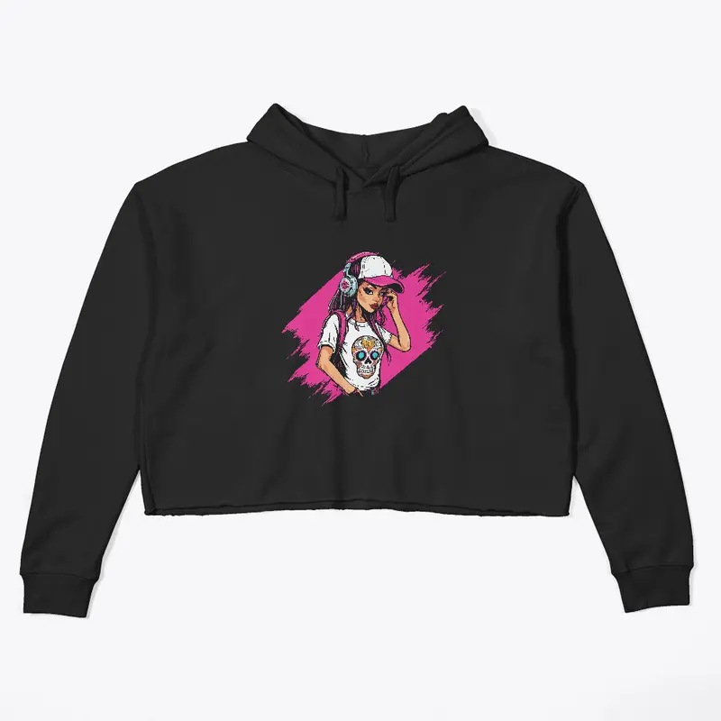 Women - CrazyHipsterGirl Crop Hoodie