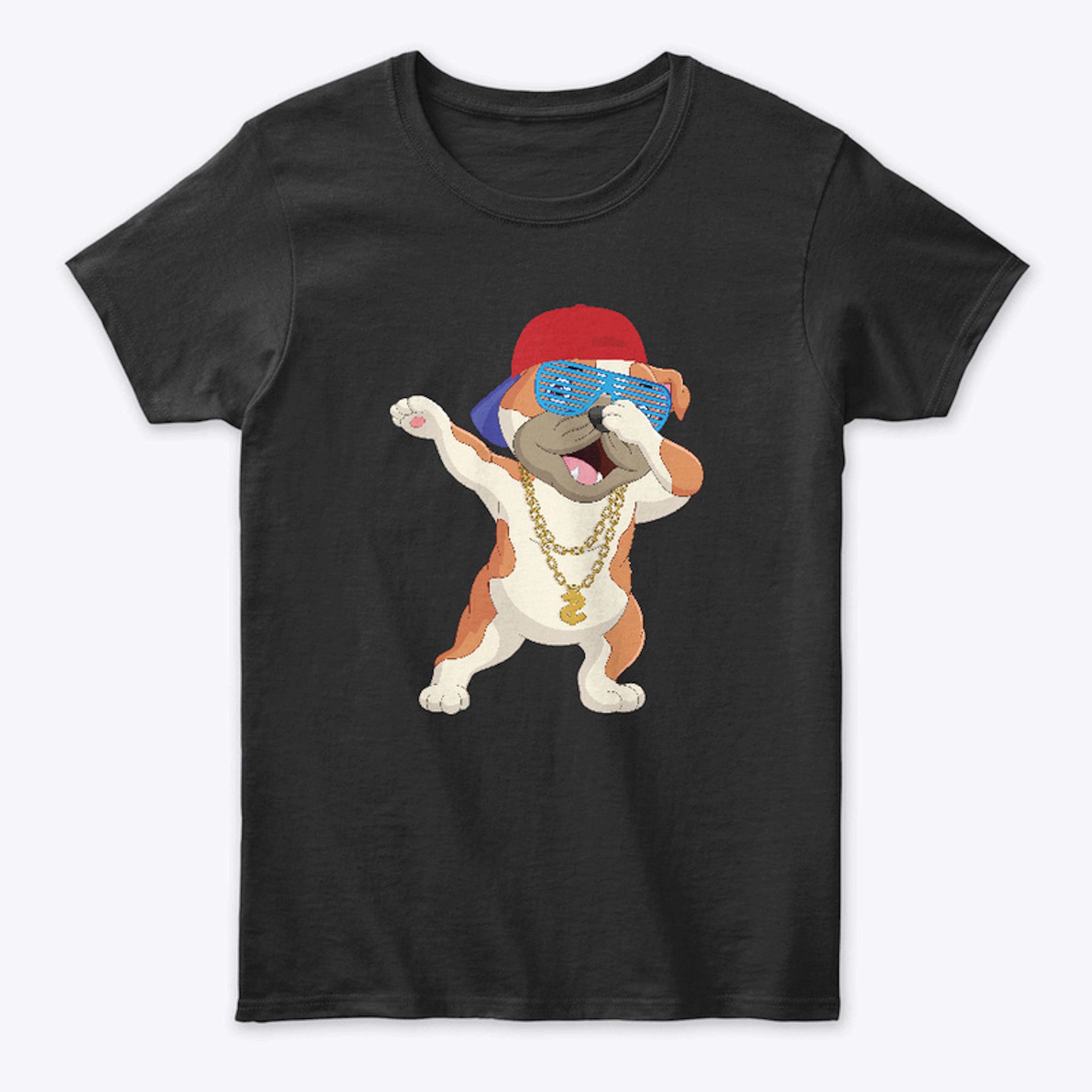 Women - Cool hipster dog t-shirt