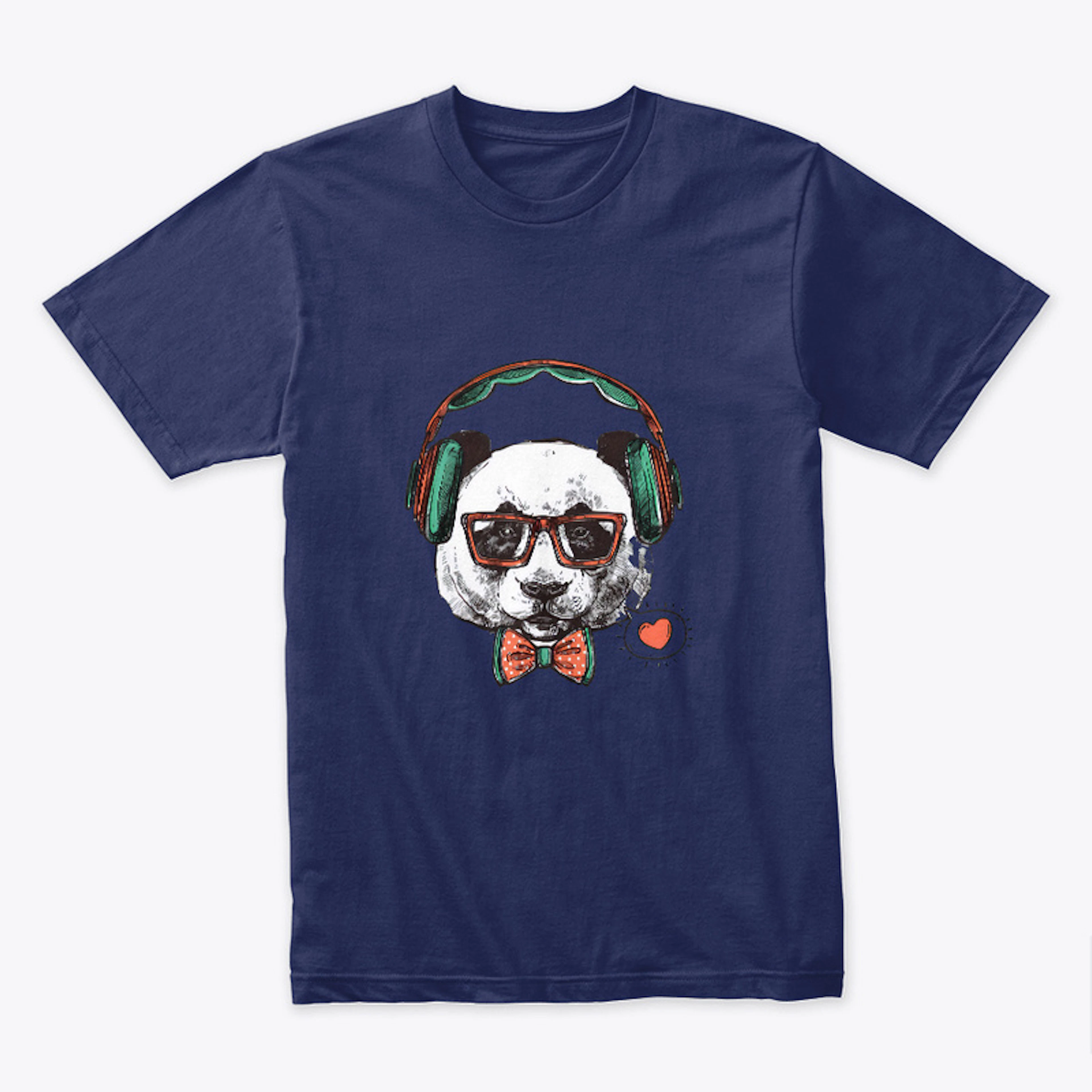 Men - Hipster panda t-shirt