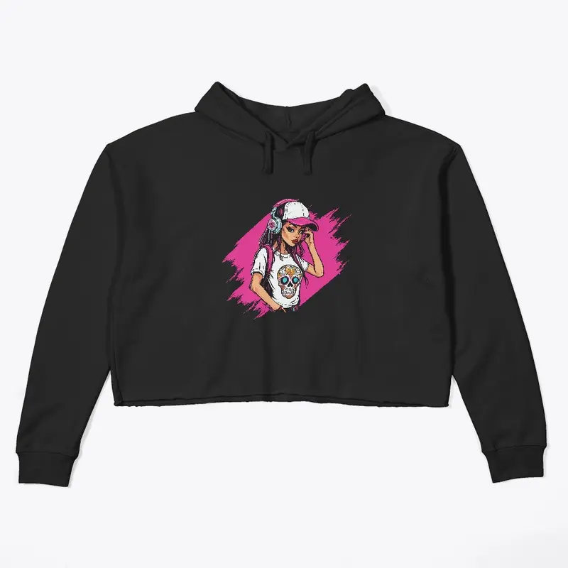 Women - CrazyHipsterGirl Crop Hoodie